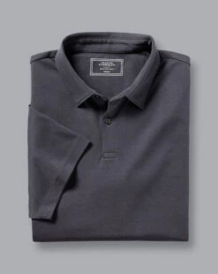 Combed Cotton Polo - Dark Grey -Refined Wear Shop JEP0390DGY FOLD SINGLE