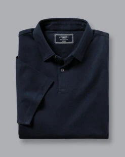 Combed Cotton Polo - Dark Navy -Refined Wear Shop JEP0390DNY FOLD SINGLE