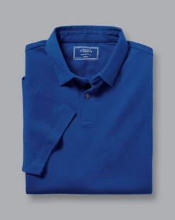 Combed Cotton Polo - Royal B 10 Combed Cotton Polo - Royal B -Refined Wear Shop JEP0390RYL FOLD SINGLE