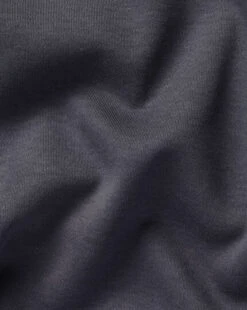 Combed Cotton Long Sleeve Polo - Dark Grey -Refined Wear Shop JEP0400DGY FABRIC DETAIL