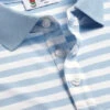 England Rugby Striped Pique Polo - Light B -Refined Wear Shop JEQ0007LBU COLLAR DETAIL