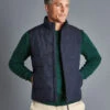 Quilted Vest - Navy -Refined Wear Shop OUC0075NAV MODEL FRONT