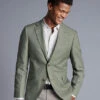 Linen Cotton Jacket - Sage Green 2 Linen Cotton Jacket - Sage Green -Refined Wear Shop SEF0299SGE MODEL FRONT