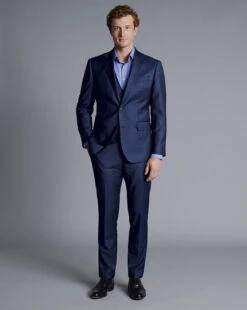 Natural Stretch Twill Suit - Royal B