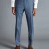Sharkskin Suit Pants - Cornflower B 1 Sharkskin Suit Pants - Cornflower B -Refined Wear Shop SUE0262CFW TROUSER FRONT