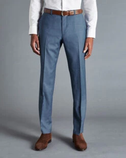 Sharkskin Suit Pants - Cornflower B