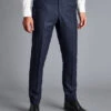 Italian Luxury Stretch Flannel Suit Pants - Dark B