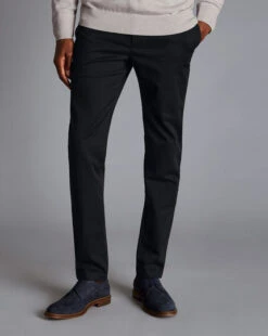 Ultimate Non-Iron Chinos - Black 10 Ultimate Non-Iron Chinos - Black -Refined Wear Shop TRC0270BLK MODEL FRONT