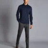 Ultimate Non-Iron Chinos - Dark Grey -Refined Wear Shop TRC0270DGY MODEL FULL FRONT