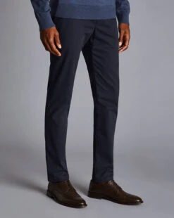 Ultimate Non-Iron Chinos - Navy -Refined Wear Shop TRC0270NAV MODEL FRONT