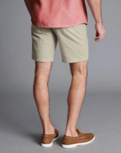 Cotton Linen Shorts - Ston 11 Cotton Linen Shorts - Ston -Refined Wear Shop TRH0043STN MODEL BACK