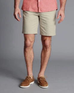 Cotton Linen Shorts - Ston 10 Cotton Linen Shorts - Ston -Refined Wear Shop TRH0043STN MODEL FRONT