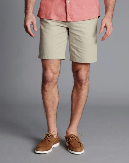 Cotton Linen Shorts - Ston 5 Cotton Linen Shorts - Ston - Image 3